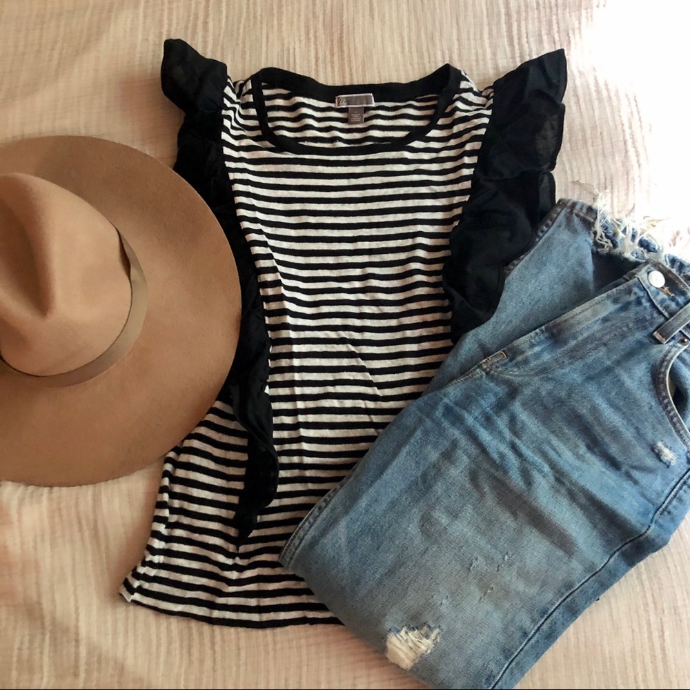 Nordstrom Chelsea28 Ruffle Linen Tee